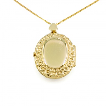 9ct gold 3.4g 20 inch Locket with chain